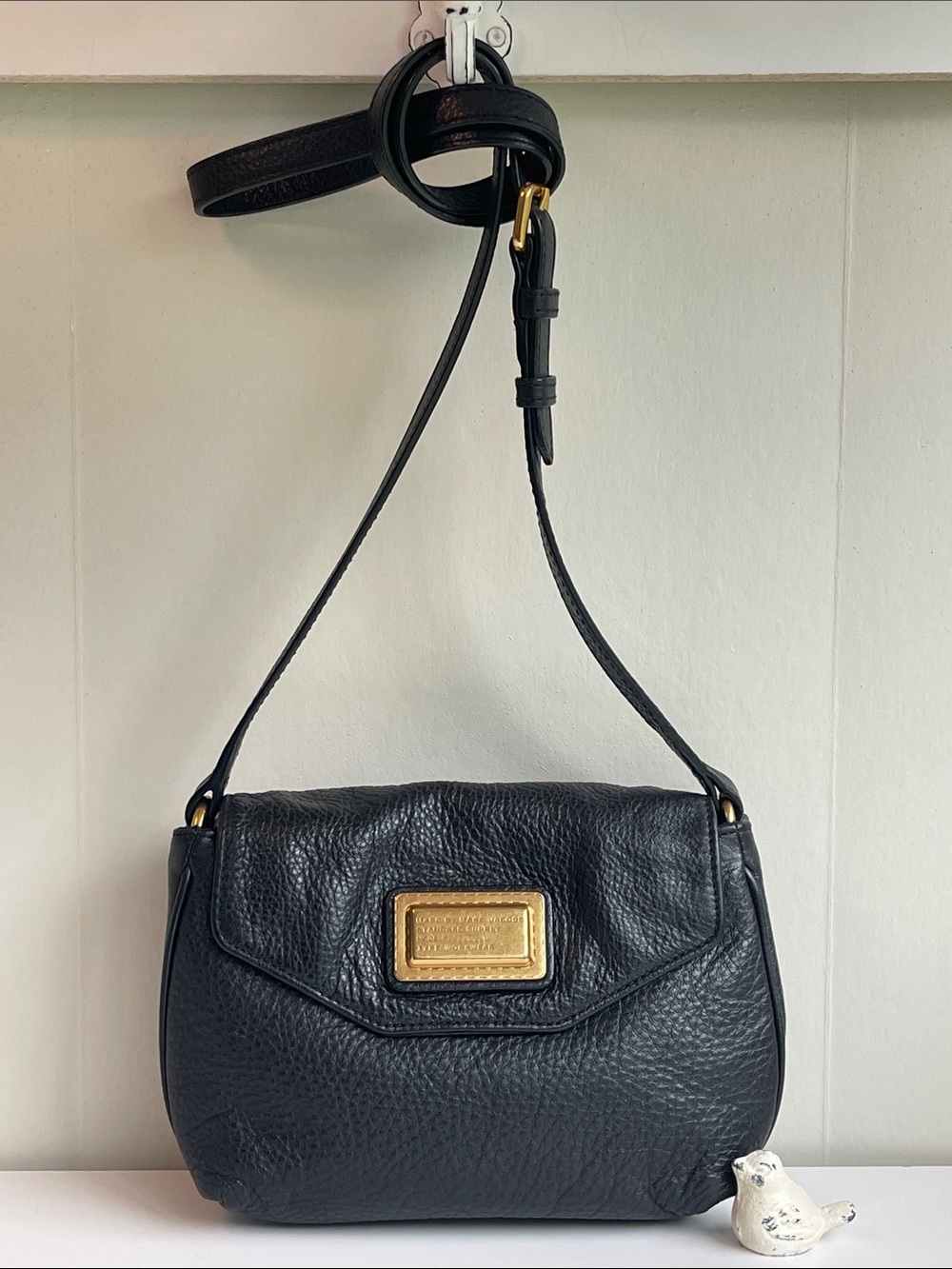 Marc By Marc Jacobs Genuine Leather Small Black Crossbody Bag